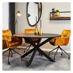Furndea Eettafel Orianna rond - zwart 130cm
