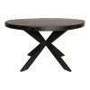 Furndea Morada eettafel industrieel rond mango hout zwart 76xØ140 cm