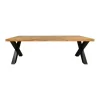 Rechthoekige Eettafels|Industriële Eettafels-Furndea Morada eettafel industrieel rechthoek X poot mangohout 76x100x220 cm