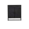Wandkasten-Furndea Wandkast Scandi visgraat zwart - 40x100x115 cm