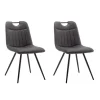 Furnihaus Eetkamerstoel Leon Microvezel Antraciet Set van 2