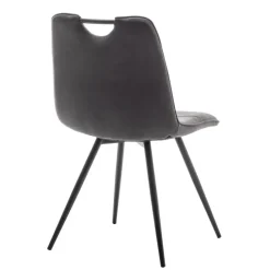 Furnihaus Eetkamerstoel Leon Microvezel Antraciet Set van 2