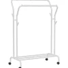 Furnihaus Kledingroede Kledingrek Dubbele Kledingophangrail met wielen 103,5 cm