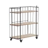 Trolleys-Beliani GABBS - Keukentrolley - Lichte houtkleur - Metaal
