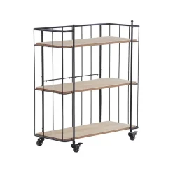 Trolleys-Beliani GABBS - Keukentrolley - Lichte houtkleur - Metaal