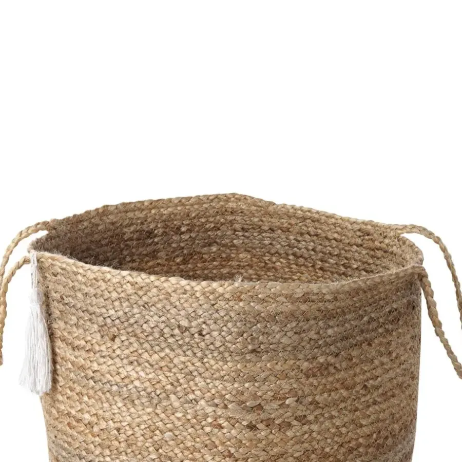 Beliani GAJAR - Manden set van 2 - Beige/Wit - Jute