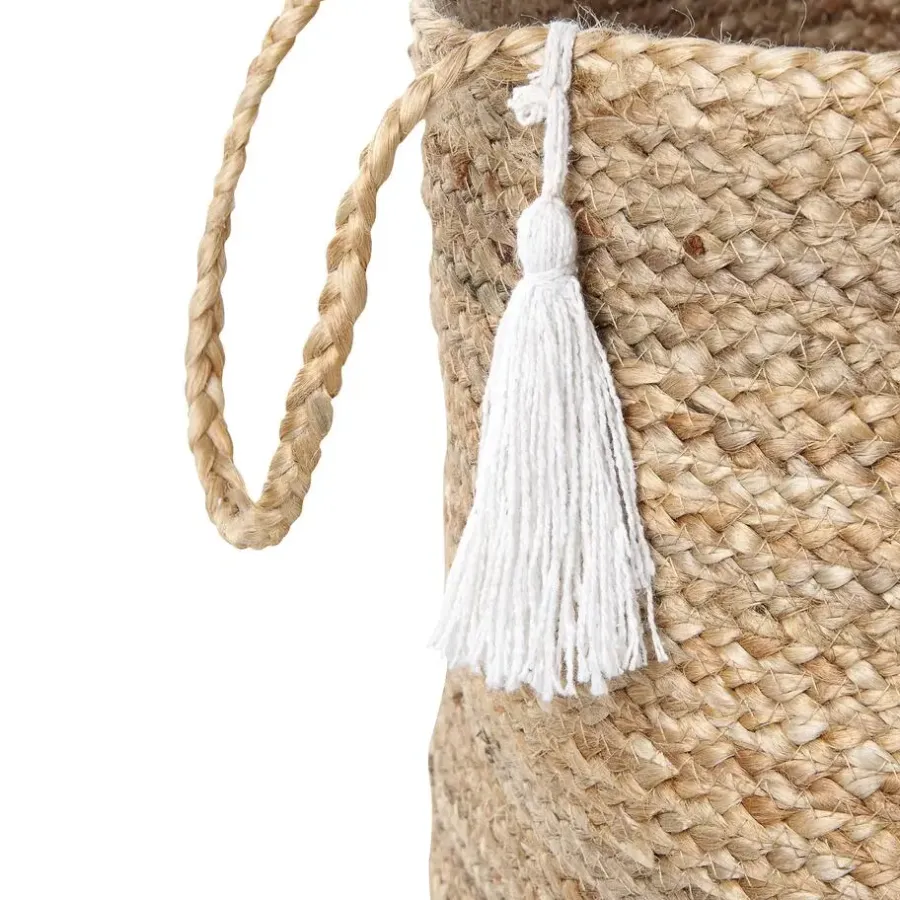 Beliani GAJAR - Manden set van 2 - Beige/Wit - Jute