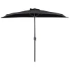 Parasols-Beliani GALATI - Halfronde parasol - Zwart - 270 cm - Polyester