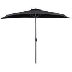 Parasols-Beliani GALATI - Halfronde parasol - Zwart - 270 cm - Polyester
