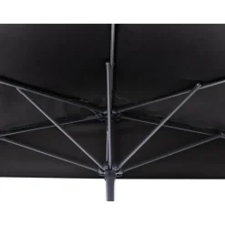 Parasols-Beliani GALATI - Halfronde parasol - Zwart - 270 cm - Polyester