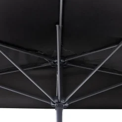 Parasols-Beliani GALATI - Halfronde parasol - Zwart - 270 cm - Polyester