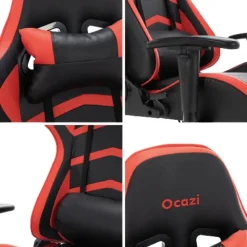 Ocazi Gamestoel Texas - Zwart / Rood - Gaming Stoel - Bureaustoel