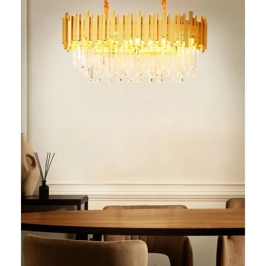 Beliani GARCIA - Kroonluchter - Goud - Aluminium