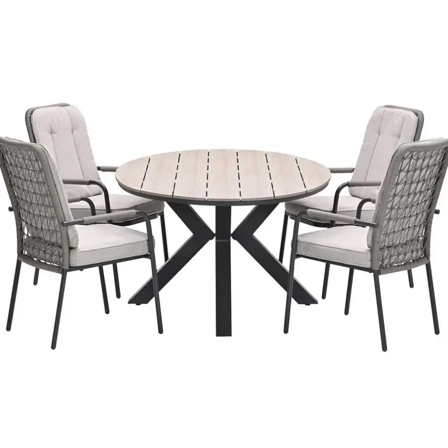 Garden Impressions Aleria - Tulli tuinset 5-delig taupe 180x115 cm