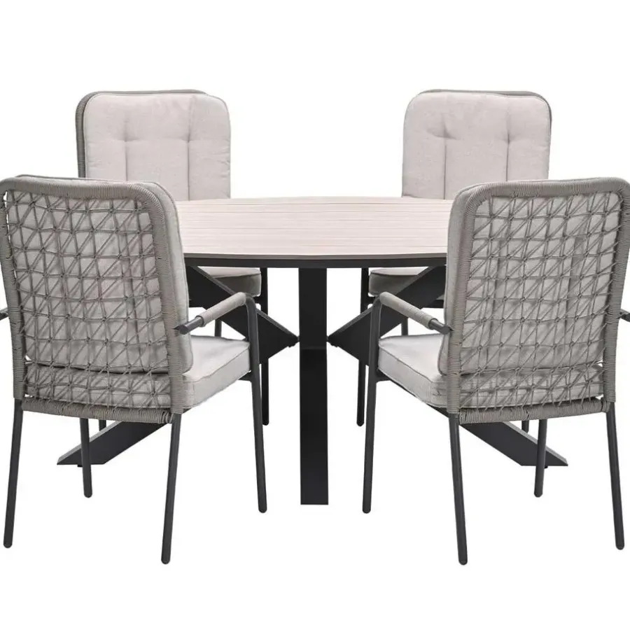Garden Impressions Aleria - Tulli tuinset 5-delig taupe 180x115 cm