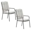 Tuinstoelen-Garden Impressions Aleria tuinstoel taupe - 2 stuks