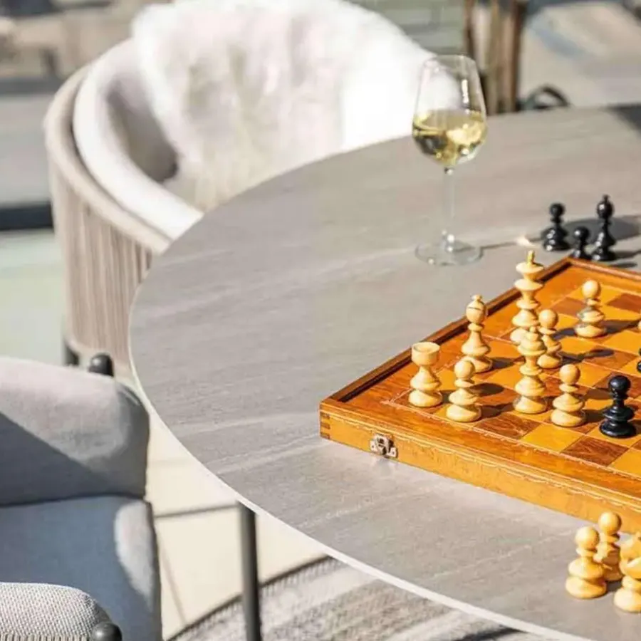Tuinsets-Garden Impressions Angela tuinset 6-delig - Duuk tuintafel Ø150 cm