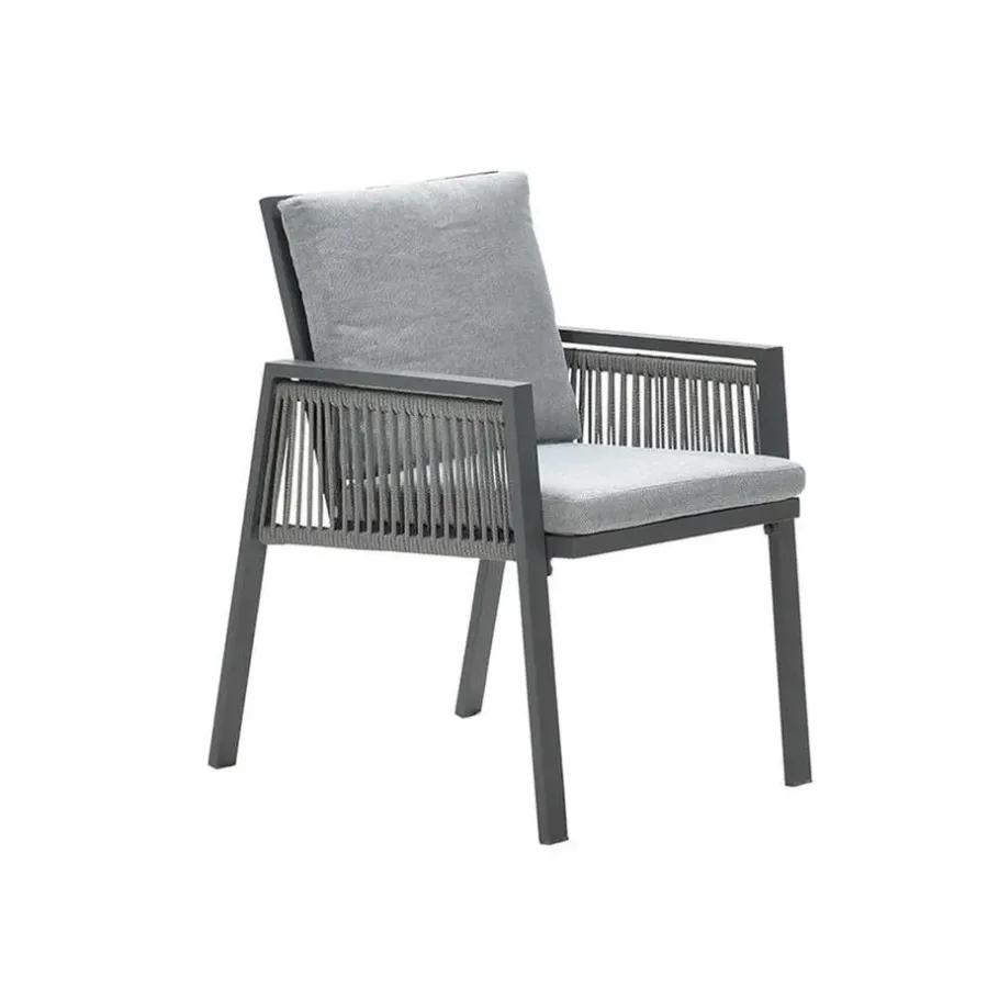 Garden Impressions Brendon lounge dining stoel - licht en mint grijs
