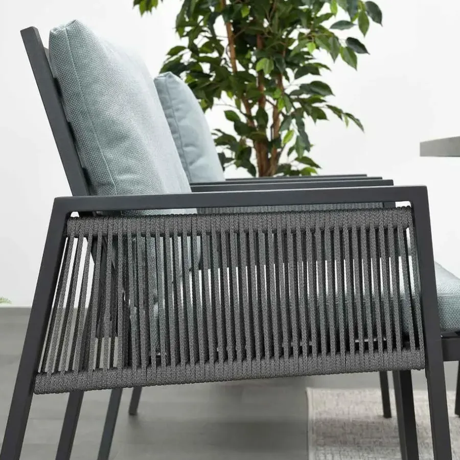 Garden Impressions Brendon lounge dining stoel - licht en mint grijs