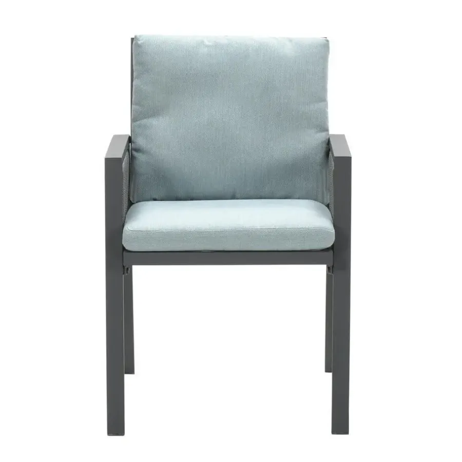 Garden Impressions Brendon lounge dining stoel - licht en mint grijs