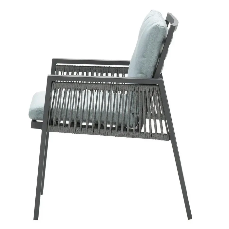 Garden Impressions Brendon lounge dining stoel - licht en mint grijs