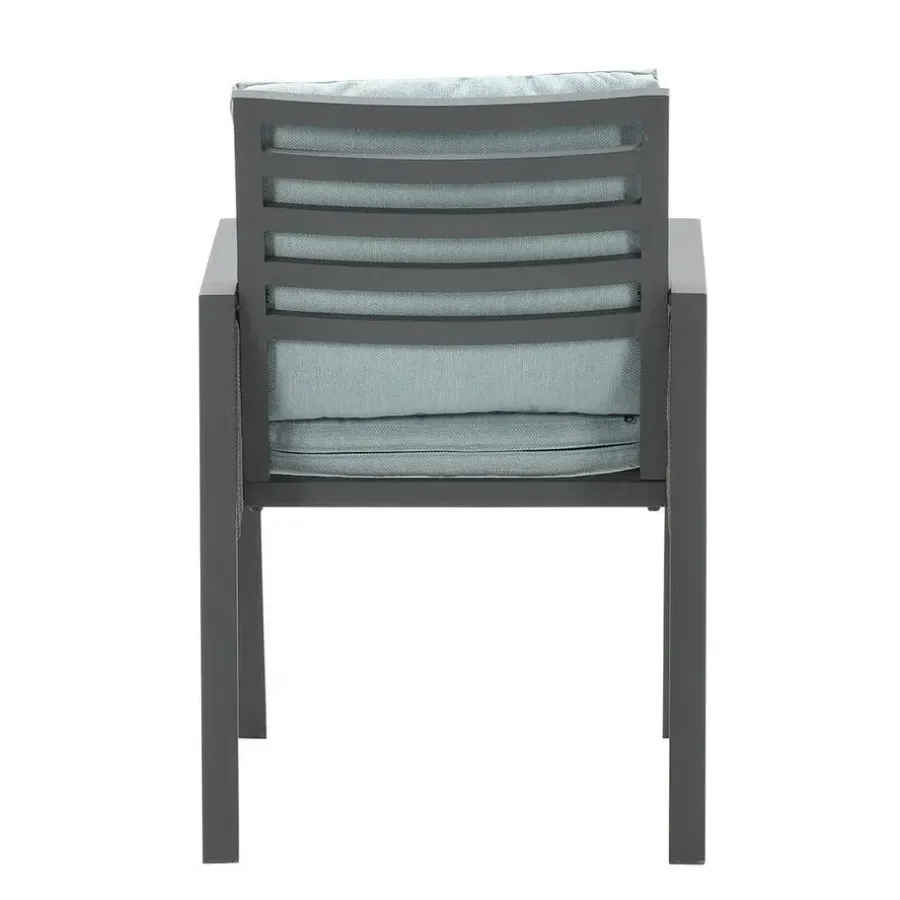 Garden Impressions Brendon lounge dining stoel - licht en mint grijs