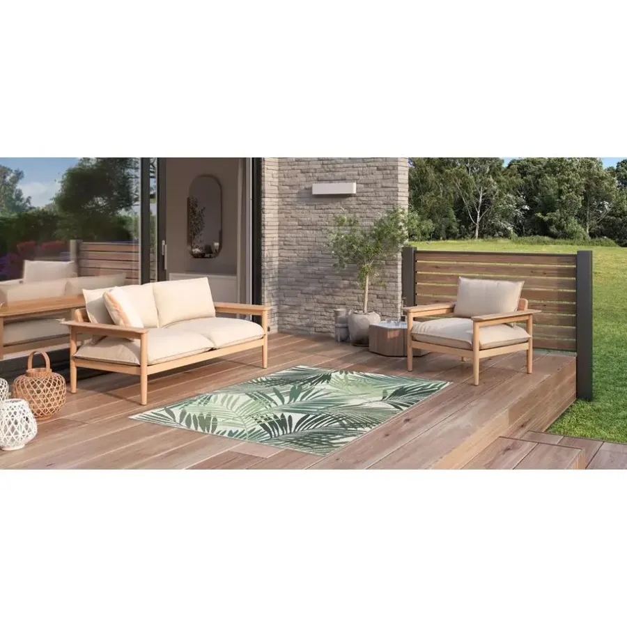 Garden Impressions Buitenkleed naturalis palm leaf 200x290 cm