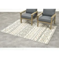Buiten Vloerkleden|Buiten Vloerkleden-Garden Impressions Buitenkleed Malawi oker 120x170 cm