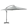 Parasols-Garden Impressions Corfu parasol 250x250 - donker grijs - licht grijs