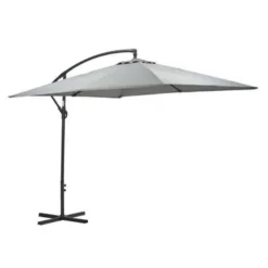 Parasols-Garden Impressions Corfu parasol 250x250 - donker grijs - licht grijs