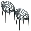 Tuinstoelen-Garden Impressions Crystal tuinstoel zwart - 2 stuks