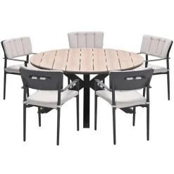 Tuinsets-Garden Impressions Dane - Tulli tuinset 6-delig Ø148x75 cm