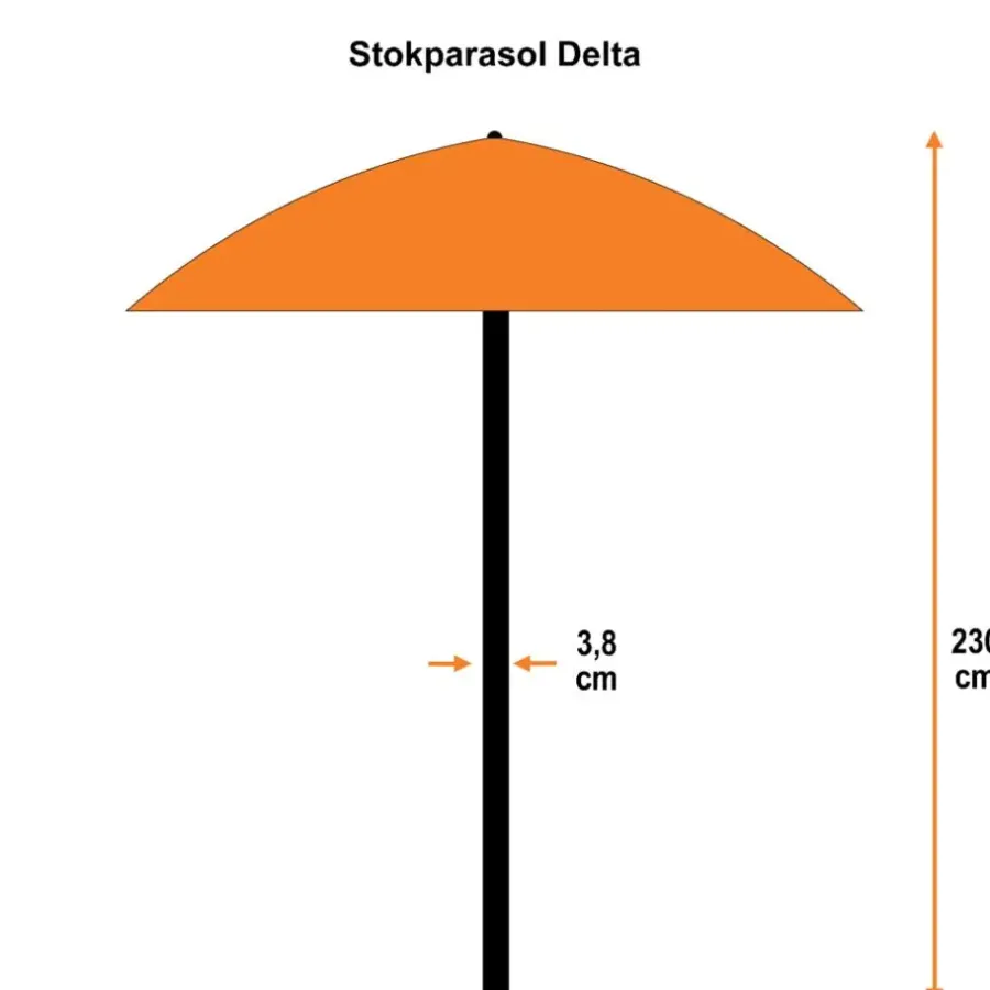 Garden Impressions Delta parasol Ø300 - licht grijs