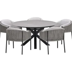 Garden Impressions Delvin tuinset 6-delig - Duuk tuintafel Ø150 cm