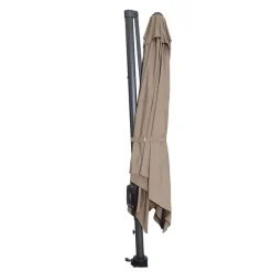 Parasols-Garden Impressions Hawaii zweefparasol 300x300 c. black - taupe