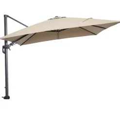 Parasols-Garden Impressions Hawaii zweefparasol 300x300 c. black - taupe