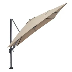 Parasols-Garden Impressions Hawaii zweefparasol 300x300 c. black - taupe