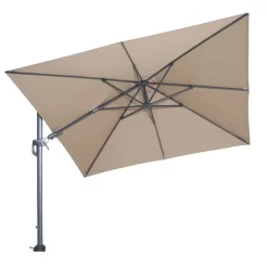 Parasols-Garden Impressions Hawaii zweefparasol 300x300 c. black - taupe