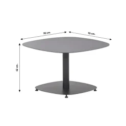 Tuintafels-Garden Impressions Kariko bijzettafel 70x70x43cm - donker grijs