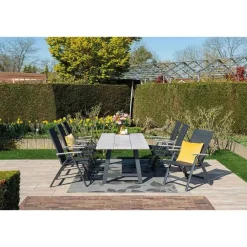 Tuintafels-Garden Impressions Leuven tuintafel 220 x 100 cm - donker grijs