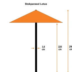 Garden Impressions Lotus parasol 250x250 - zwart