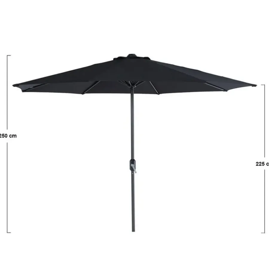 Parasols-Garden Impressions Lotus parasol Ø300 cm - zwart