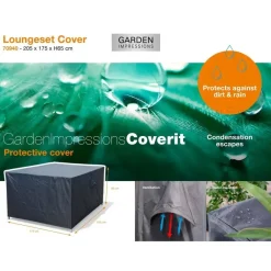 Tuinmeubelbeschermers-Garden Impressions Loungesethoes 205x175xH65 cm