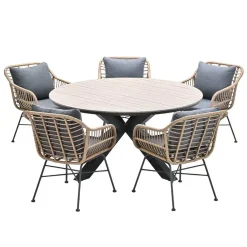 Garden Impressions Lucas tuinset 6-delig bruin -Tulli tafel bruin