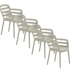 Tuinstoelen-Garden Impressions Mira tuinstoel zand - 4 stuks