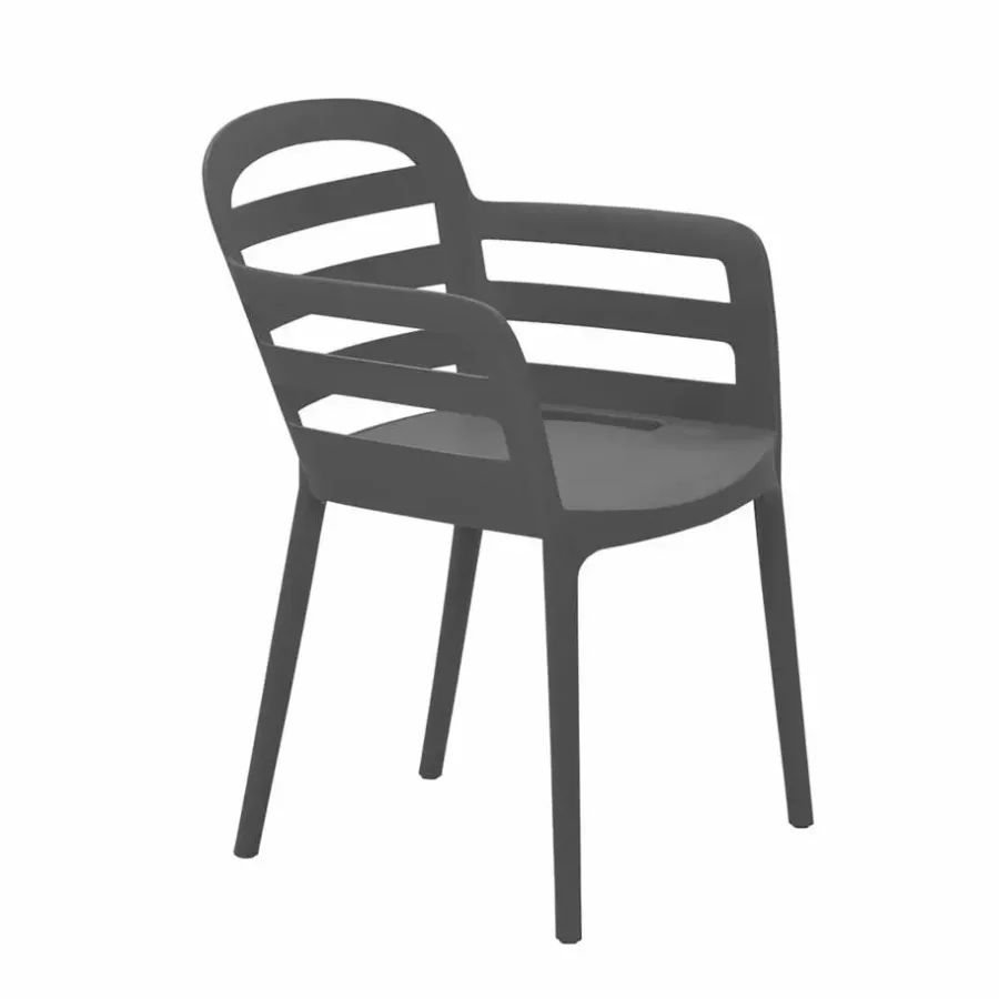 Tuinstoelen-Garden Impressions Mira tuinstoel - donker grijs