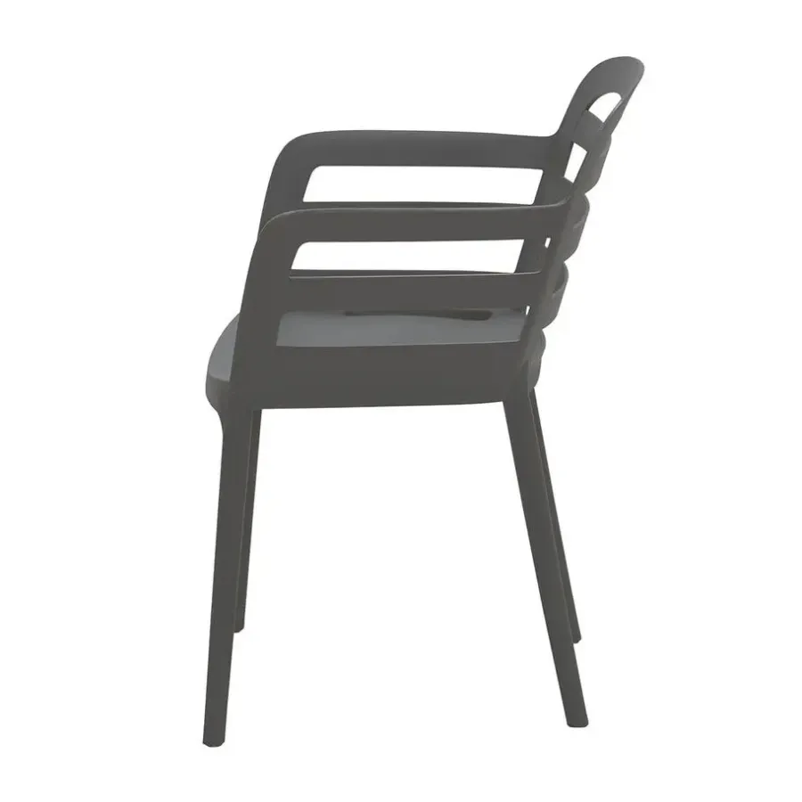 Tuinstoelen-Garden Impressions Mira tuinstoel - donker grijs
