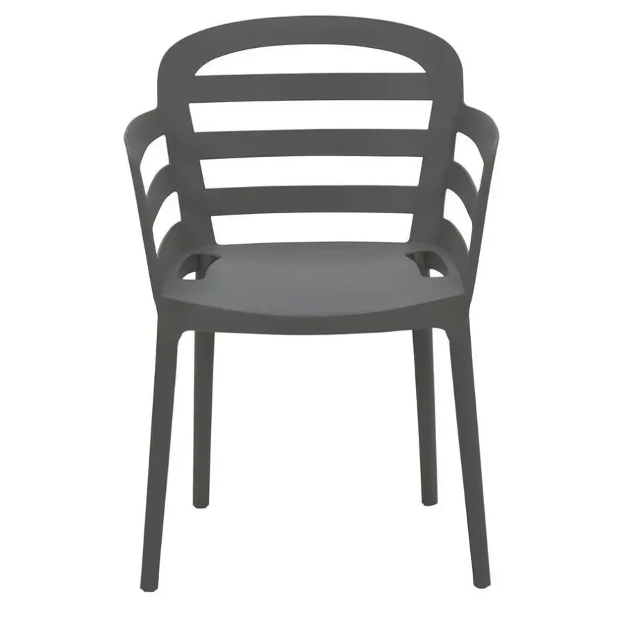 Tuinstoelen-Garden Impressions Mira tuinstoel - donker grijs