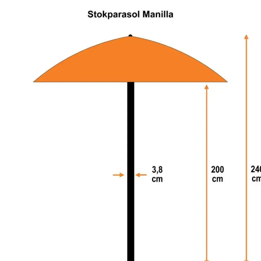 Garden Impressions Parasol Manilla 250 cm- ecru
