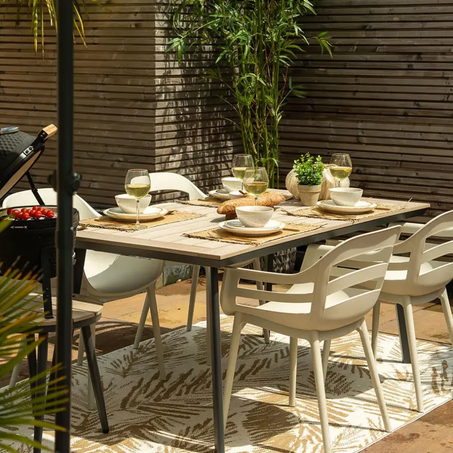 Tuintafels-Garden Impressions Penedo tuintafel 160x90 cm - light teak vironwood